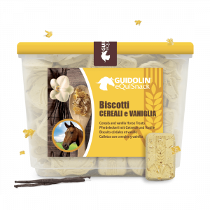 Biscotti alla vaniglia e cereali per cavalli anteprima