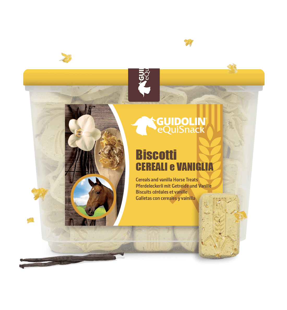 Biscotti alla vaniglia e cereali per cavalli anteprima