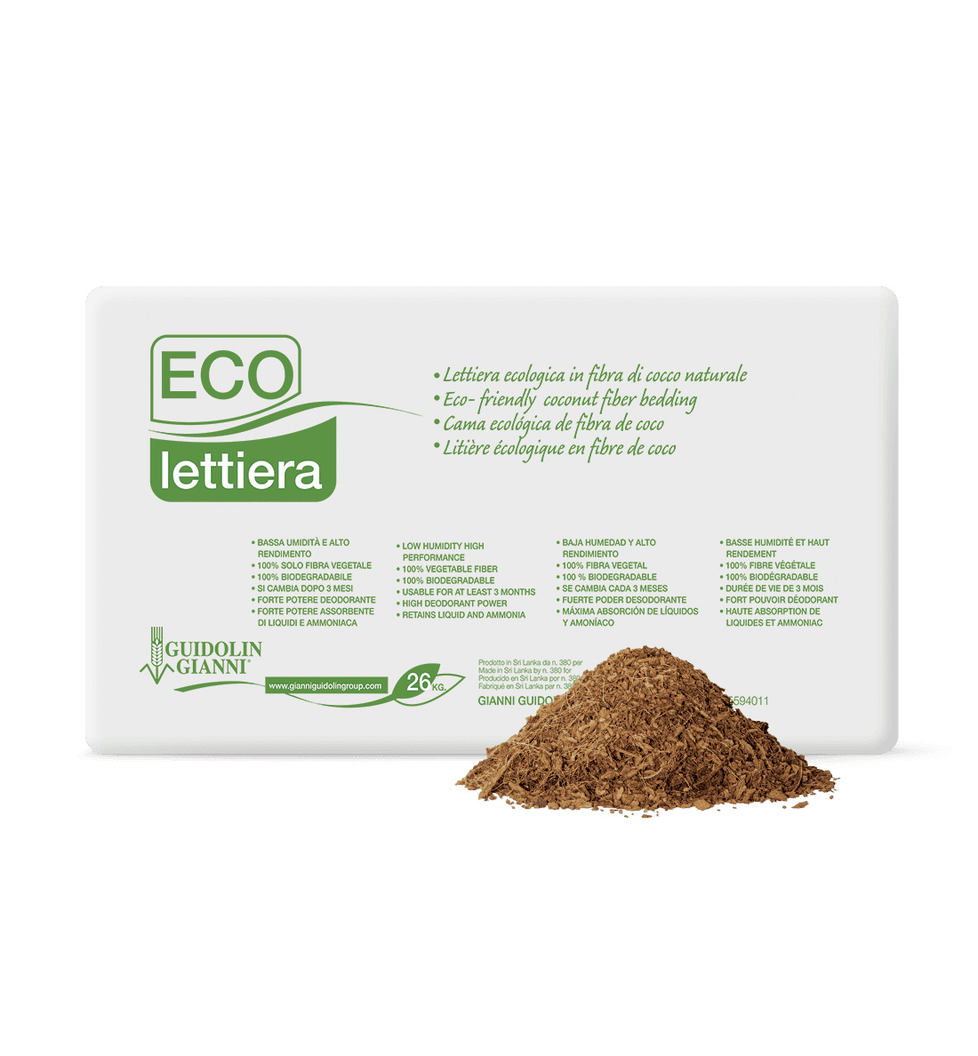Lettiera ecologica in fibra di cocco per cavalli